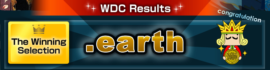 WDC Results The Winning Selection：.earth